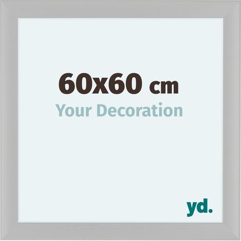 yd. - Cadre photo 60x60 - Blanc Grain de Bois - MDF - Como (1/5)