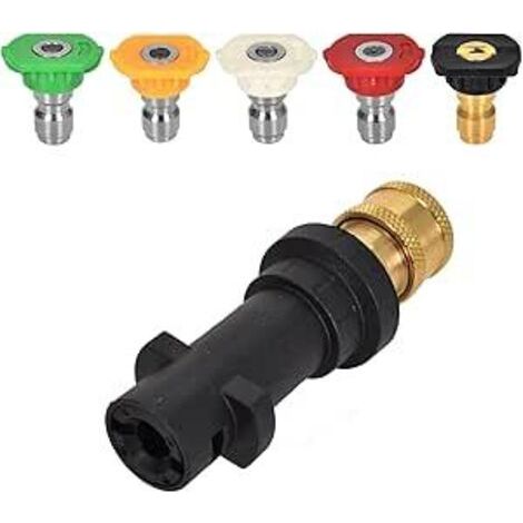 Adaptateur pour Nettoyeur haute pression avec 5 têtes de buses Multi - étages, kit d'accessoires pour nettoyeur (1/3)