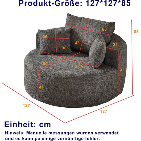 Fauteuil simple en mousse chenille,sans assemblage,fauteuil moderne moelleux pour salon,chambre,salon et salle de projection(HA)