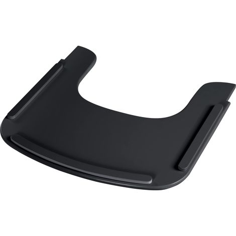 Plateau Repas pour Chaise Haute Évolutive Sit Up Flex - Amovible - Installation Rapide - Compatible avec Harnais de Sécurité - Nettoyage Facile - Bois Laqué Noir (1/5)