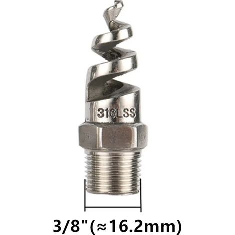 (Type 1) Buse à jet spiralé 3/8" 1/2" 3/4" 1/4" 1" Filetage mâle Acier inoxydable Buse d'atomisation à cône spiralé Tête d'arrosage de jardin (1/5)