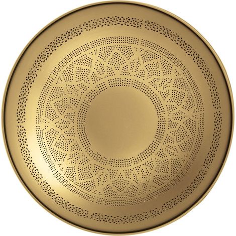 applique murale dorée circulaire en métal ajouré design élégant - doré mat ajouré élégant (1/3)
