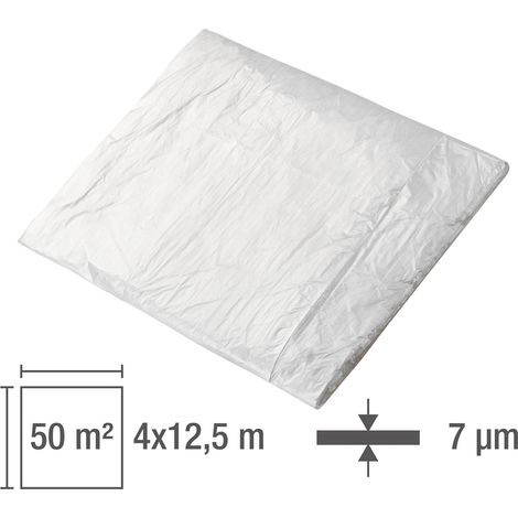 Kestek HDPE Abdeckfolie Schutzfolie Malerfolie Abdeckplane transparent 4x12,5m 7µm (1/5)