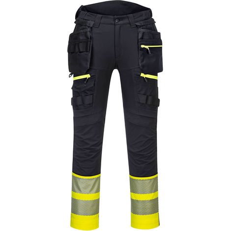 Holster-Hose Dx4 Hi-Vis Klasse 1 Farbe: Gelb/Schwarz Größe 54 - Portwest