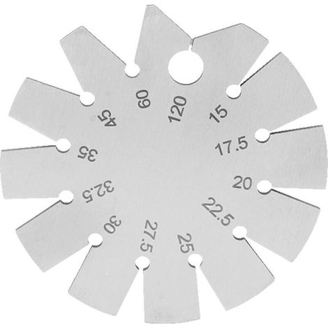 Couteau Jauge de Biseaux 15°-120° Outil de Mesure Ciseau Outil de Coupe du Bois Rapporteur d'angle Jauge d'angle Biseauté Jauge Outil de Coupe Rapporteurs (1/5)