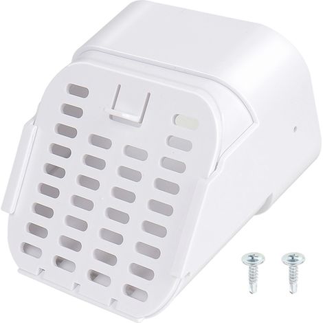 1 raccord de descente d'évier, 3"x4" ou 2"x3", filtre de sortie, lame de protection, grille anti-débris blanche, pour systèmes de gouttières standard (1/5)
