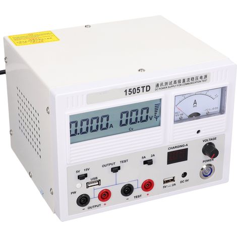 Gleichstromnetzteil mit LCD-Anzeige, einstellbares geregeltes Netzteil für Kommunikationstests, 1505TDEU-Stecker, 220 V (1/5)