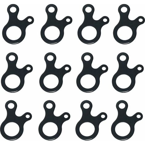 16 pcs Tendeur de Corde en Alliage d'Aluminium, Tendeur de Cordon Tendeur à Trois Trous, Ajusteur Boucle de Corde de Tente, Léger, pour Tente Bâche Randonnée Camping (1/5)