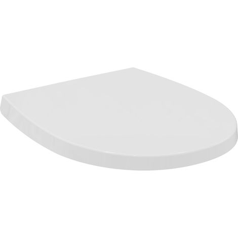 Ideal Standard Sedile WC universale con meccanismo di chiusura ammortizzata, sedile WC ovale rimovibile per una facile pulizia, antibatterico - Bianco (365x425x45 mm) (1/4)