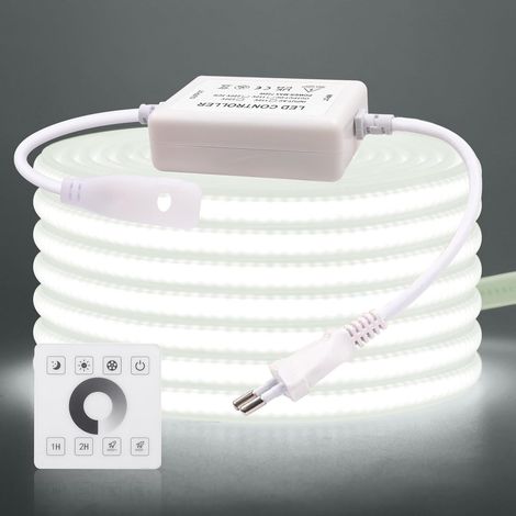 220V COB LED Strip, 288 LEDs/m Dimmbar LED Strip Light IP65 Waterproof Flexible Neon Light Strip with 750 W Monochrome Dimmer for Home, Bedroom, Kitchen DIY Dekoration. (1/5)