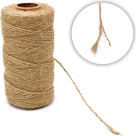 Corde de jute Jijacraft 100 m, 1 mm, ficelle naturelle pour loisirs créatifs et jardinage (1/4)