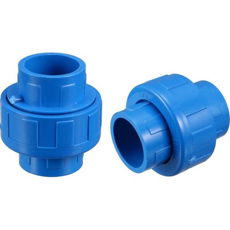 Raccord PVC 25 mm x 25 mm — Manchon droit — À coller — Raccord rapide — Bleu (1/2)