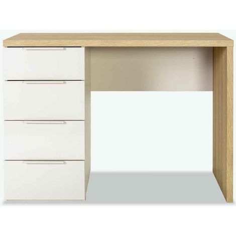 Masio - Scrivania  Legno laminato - cashmere lucido/quercia Baysen (1/3)