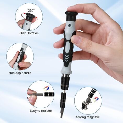 Tournevis de précision 132 en 1, outils de réparation magnétiques pour réparer les smartphones, les ordinateurs, les tablettes, les lunettes, les montres et les petits appareils électroménagers.