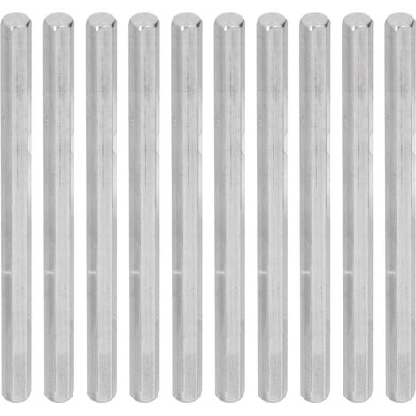 Lot de 10 barres hexagonales en acier inoxydable, axe pour robots intelligents et équipements d'ingénierie 4102-0008-0070 (1/5)