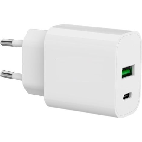 Fenner Netzteil 20 W USB-C und USB-A Schnellladegerät Weiß