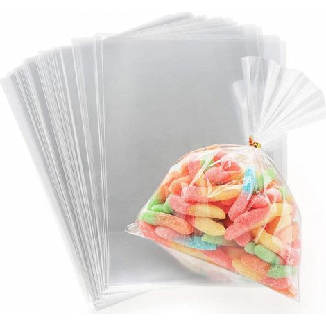 100 sachets transparents en cellophane, 35 x 22 cm chacun (1/5)