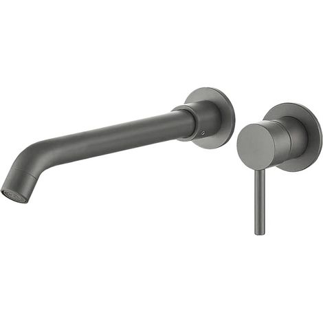 Grifo lavabo empotrado monomando largo CAIMAN gris Cromado (1/5)