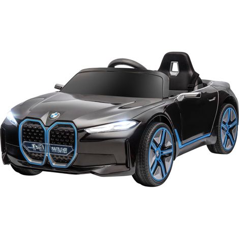 Auto elettrica per bambini, veicolo a batteria 12V con telecomando parentale e musica, in plastica stile sportivo 115x67x45 cm, Nero (1/5)