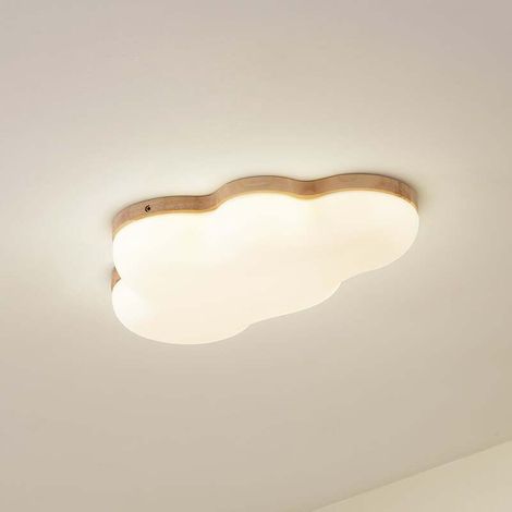 [GEBRAUCHT] B-Ware Lindby LED-Deckenleuchte Pilvi Wolke 50 cm 18 W Warmweiß Kunststoff Holz (1/2)