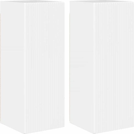 Maison Exclusive - Mobile TV da parete 2 pcs Bianco Lucido 30 x 31 x 80 cm