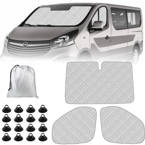 3-teilige Thermomatten für Renault Trafic, Vivaro, NV300, Talento - Sonnenschutz für Fahrerhaus (1/5)