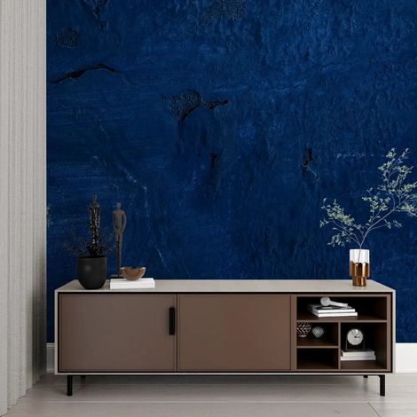 Papier Peint Pierre - Mur Texturé Bleu Nuit - 150 x 250 cm (1/2)