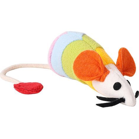 Katzenmaus, Fleece-Spielzeug, interaktive Maus für Wohnungskatzen, Katzenminze für Kätzchen R (1/4)