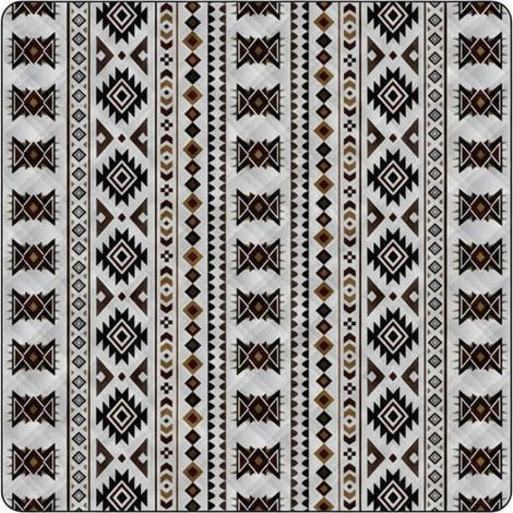 Washable Tent Mat, Groundsheet, Tent Tarp, Picnic Cover with Moisture Barrier and Aluminum Layer, Foldable and Portable, Ethnic Khaki, 200 x 285 cm (1/5)