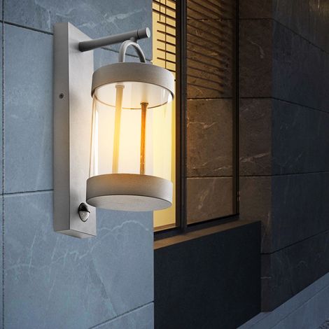 Lampada a LED da parete per esterni lampada da facciata antracite lanterna per porta d'ingresso, alluminio, 1x LED bianco caldo, HxLxP 33x18,5x12,5 cm