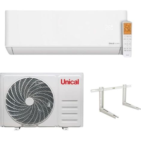Unical Climatizzatore Monosplit Flowy 12000 BTU Inverter R-32 Wi-Fi Optional Classe A++ con Staffa