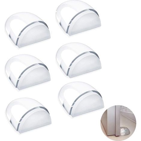 6-teiliges Set Türstopper für den Innenbereich Bodenstopper Türstopper transparenter Türstopper für alle Hartböden selbstklebender Türstopper zum