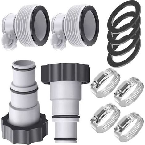 Adattatore tubo per piscina 4 Pack 2 Tipo di connettore di Conversione di Un tubo di B 1.25 "a 1,5" di ricambio Compatibile con pompa filettato Intex accessori per piscine fuori terra con pezzi di (1/5)
