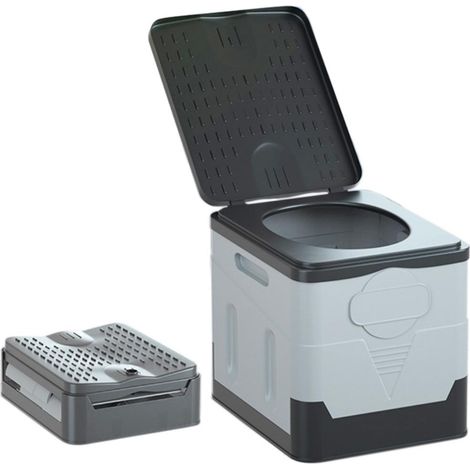 Ortviai Toilette Portable Pliable pour Camping et Voyage en Voiture – 31,5 x 30 x 27 cm, Capacité 25 L, Matériau PP, Charge Max. 150 kg (1/5)