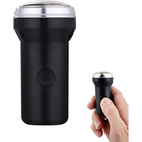 Rasoir de voyage pour hommes Mini rasoir électrique pour hommes Rasoir à barbe rechargeable Rasoirs de poche Ultra léger - Bleu et noir et blanc envoyé au hasard - Bleu et noir et blanc envoyé au hasa (1/5)
