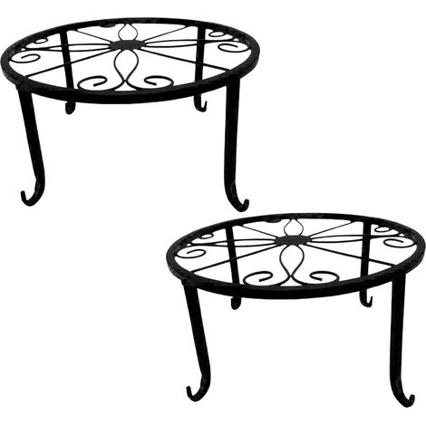 Retro pflanzenstander aus eisen 2er set fur drinnen und drauen