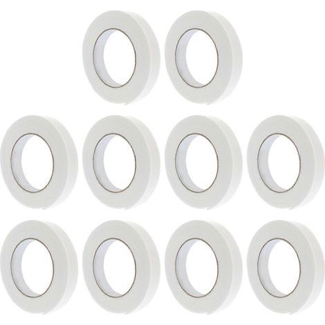 10 rouleaux de baguettes de chant en bois, bandes de chant, ruban de finition flexible pour la restauration de meubles (3 mètres)-300.00X2.00X0.20CM-White (1/4)
