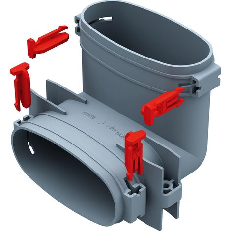 Helios FRS-BV 51 FlexPipe Bogen vertikal, 90 Grad, Rohr oval 51mm (1/3)