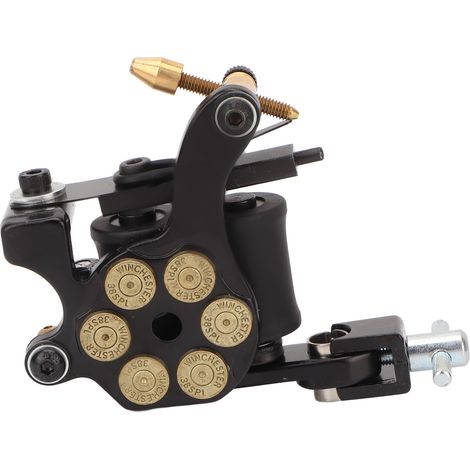 Machine à Tatouage à Bobines 10W, Cadre Alliage Zinc Électrolytique Noir pour Liner et Shader (1/5)