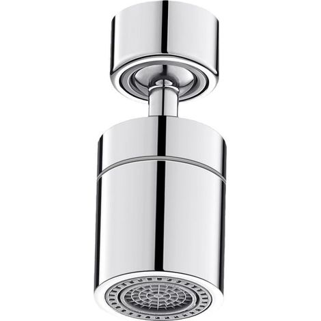 Aireador para grifo, caño giratorio de 360°, 2 modos, apto para grifos de cocina y baño, color plata. (1/4)