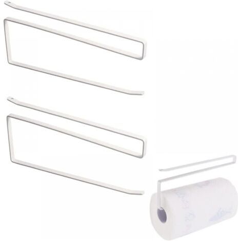 Lot de 2 porte-serviettes en papier, porte-papier toilette, aucun perçage requis, adapté aux petits espaces