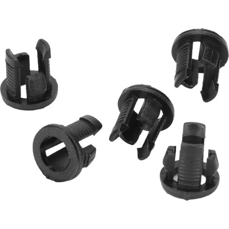 Lot de 200 supports de fixation pour LED en plastique, culot à diode, clip de montage, douille de panneau 5 mm, noir (1/5)