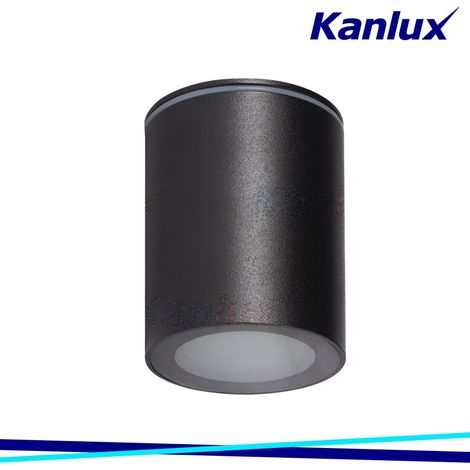 Spot soffitto nero tondo 9cm IP65 GU10 7W Kanlux