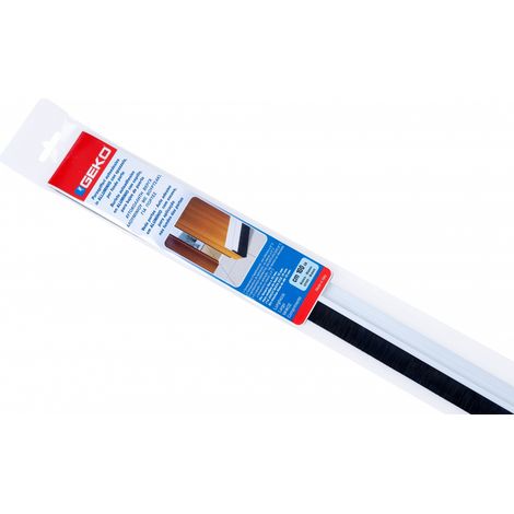 Bas de porte adhésif aluminium brosse blanc 100 cm GEKO