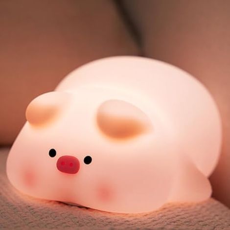 Filiyano-Veilleuse tactile lapin 147 x 114 x 80 mm, veilleuse lapin en silicone, veilleuse lapin pour enfants, veilleuse tactile en silicone à (1/5)