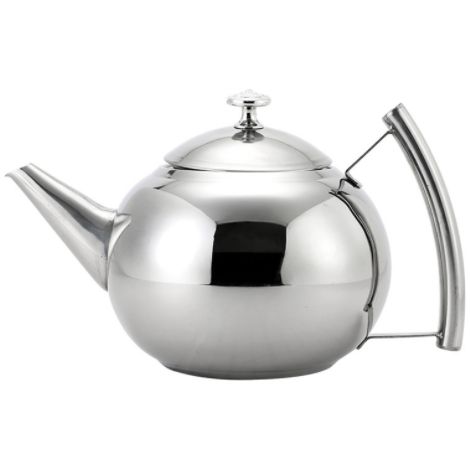 1 théière avec infuseur, 2 L, en acier inoxydable, compatible induction, pour thé en vrac et café (1/5)