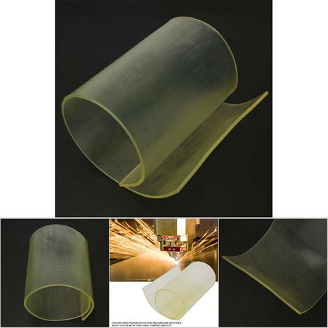Feuille en Sorbothane Polyuréthane de Haute Qualité Résistant aux Produits Chimiques Jaune (4x200x500mm) (1/5)