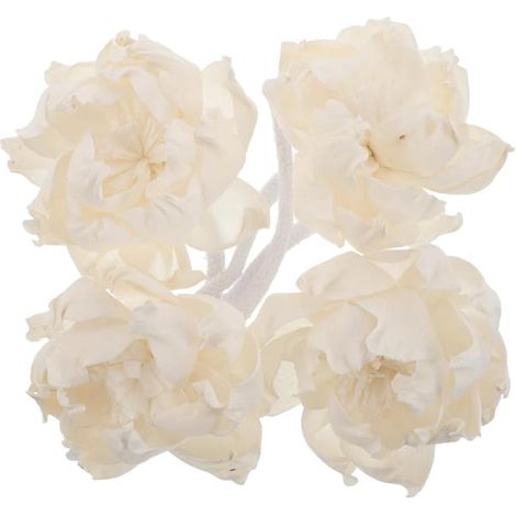 4 diffuseurs de parfum à tige en forme de pivoine, diffuseurs d'huiles essentielles (1/5)