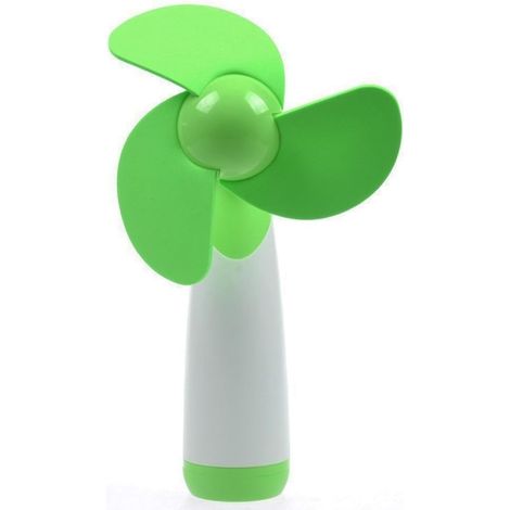 Ventilateur portable vert, mini ventilateur de poche, fonctionne avec des piles AA (non incluses), ultra silencieux, idéal pour la maison, le bureau (1/5)