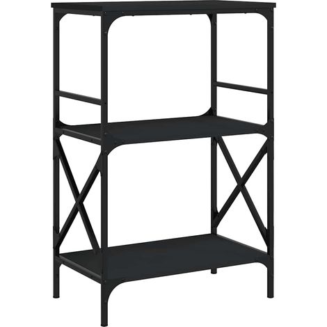 Maison Exclusive - Bücherregal 3 Böden Schwarz 59x35x90,5 cm Holz